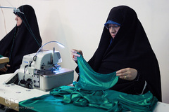 مراسم افتتاحیه کارگاه های دوخت لباس شیرخوارگان حسینی