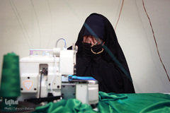 مراسم افتتاحیه کارگاه های دوخت لباس شیرخوارگان حسینی