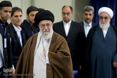 حضور حضرت آیت الله خامنه ای، رهبر معظم انقلاب پای صندوق اخذ رای