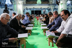 مراسم جزء خوانی قرآن کریم در حرم حضرت عبدالعظیم(ع)