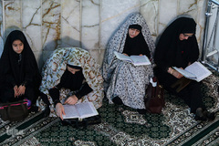 مراسم جزء خوانی قرآن کریم در حرم حضرت عبدالعظیم(ع)