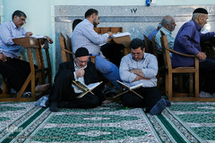 مراسم جزء خوانی قرآن کریم در حرم حضرت عبدالعظیم(ع)