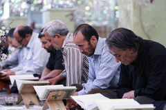مراسم جزء خوانی قرآن کریم در حرم امام زاده حسن (ع)
