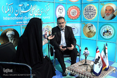 حضور سیدمحمد حسینی، وزیر اسبق فرهنگ و ارشاد اسلامی در غرفه ایکنا