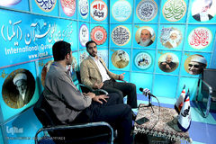 حضور هادی موحد امین، قاری بین‌المللی قرآن کریم در غرفه ایکنا