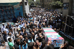 مراسم تشییع پیکر پاک مجاهد جانباز شهید حجت الاسلام سید «مهدی تقوی» از شهدای جنایت تروریستی مجلس 