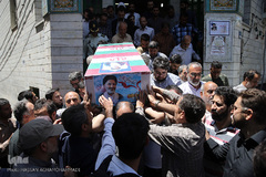 مراسم تشییع پیکر پاک مجاهد جانباز شهید حجت الاسلام سید «مهدی تقوی» از شهدای جنایت تروریستی مجلس 