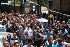 مراسم تشییع پیکر پاک مجاهد جانباز شهید حجت الاسلام سید «مهدی تقوی» از شهدای جنایت تروریستی مجلس 