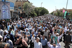 مراسم تشییع پیکر پاک مجاهد جانباز شهید حجت الاسلام سید «مهدی تقوی» از شهدای حادثه تروریستی مجلس در قم