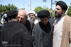 مراسم تشییع پیکر پاک مجاهد جانباز شهید حجت الاسلام سید «مهدی تقوی» از شهدای حادثه تروریستی مجلس در قم