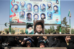 مراسم تدفین پیکر پاک مجاهد جانباز شهید حجت الاسلام سید «مهدی تقوی» از شهدای حادثه تروریستی مجلس در گلزار شهدای قم