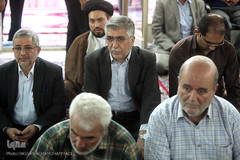 حضور حمید رضا طیبی، رییس جهاد دانشگاهی در مراسم ترحیم مجاهد جانباز، شهید حجت الاسلام مهدی تقوی