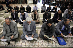 مراسم یادبود دو جهادگر شهید حادثه تروریستی مجلس