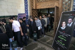 مراسم یادبود دو جهادگر شهید حادثه تروریستی مجلس