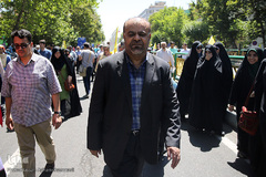 حضور رستم قاسمی، وزیر نفت دولت دهم در راهپیمایی روز قدس