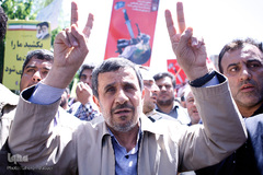 حضور محمود احمدی نژاد، رییس جمهور سابق در راهپیمایی روز قدس