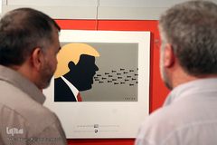 افتتاحیه نمایشگاه آثار راه یافته به مسابقه بین المللی کاریکاتور و کارتون ترامپیسم