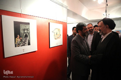 افتتاحیه نمایشگاه آثار راه یافته به مسابقه بین المللی کاریکاتور و کارتون ترامپیسم