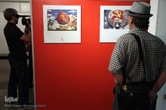 افتتاحیه نمایشگاه آثار راه یافته به مسابقه بین المللی کاریکاتور و کارتون ترامپیسم