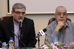 استاد حبیب مهکام، پیشکسوت قرآنی و مهدی قره‌ شیخلو، رئیس سازمان دارالقرآن‌الکریم