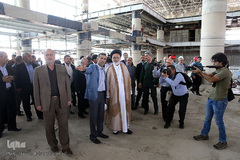 بازدید حجت‌الاسلام  قاضی عسکر، نماینده ولی فقیه در امور حج و زیارت از سالن در دست احداث ویژه حجاج فرودگاه امام خمینی(ره)