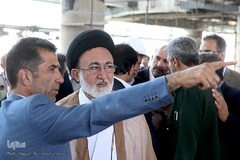 بازدید حجت‌الاسلام  قاضی عسکر، نماینده ولی فقیه در امور حج و زیارت از سالن در دست احداث ویژه حجاج فرودگاه امام خمینی(ره)