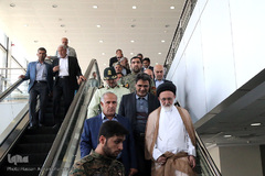 بازدید حجت‌الاسلام  قاضی عسکر، نماینده ولی فقیه در امور حج و زیارت از سالن در دست احداث ویژه حجاج فرودگاه امام خمینی(ره)