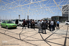 بازدید حجت‌الاسلام  قاضی عسکر، نماینده ولی فقیه در امور حج و زیارت از سالن در دست احداث ویژه حجاج فرودگاه امام خمینی(ره)