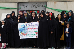 مراسم روز عفاف و حجاب در میدان امام حسین (ع)