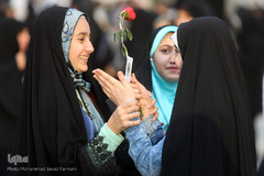 مراسم روز عفاف و حجاب در میدان امام حسین (ع)