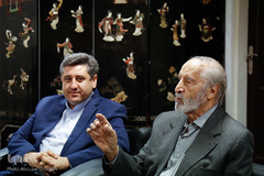 بازدید از نمایشگاه مشبک استاد اکبر صوتی  