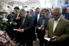  مراسم تجدید میثاق اعضای جهادگران دانشگاهی با آرمان‌های امام خمینی(ره)