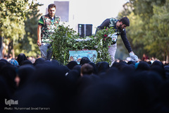 تشییع پیکر دو شهید گمنام در روز شهادت امام جواد (ع)