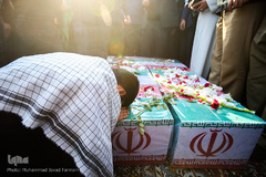 تشییع پیکر دو شهید گمنام در روز شهادت امام جواد (ع)