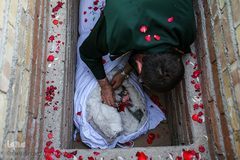 تشییع پیکر دو شهید گمنام در روز شهادت امام جواد (ع)