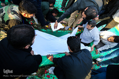 تشییع پیکر دو شهید گمنام در روز شهادت امام جواد (ع)