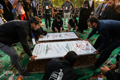 تشییع پیکر دو شهید گمنام در روز شهادت امام جواد (ع)