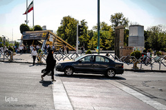 توقف خودرو بر روی خط عابر پیاده 