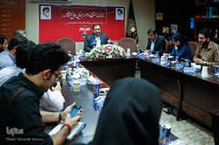 نشست خبری علی اصغر جعفری، رئیس سازمان هنری و امور سینمایی دفاع مقدس