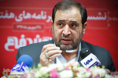 نشست خبری علی اصغر جعفری، رئیس سازمان هنری و امور سینمایی دفاع مقدس