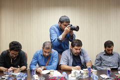 نشست خبری علی اصغر جعفری، رئیس سازمان هنری و امور سینمایی دفاع مقدس