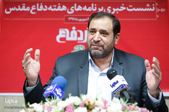 نشست خبری علی اصغر جعفری، رئیس سازمان هنری و امور سینمایی دفاع مقدس