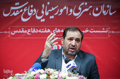 نشست خبری علی اصغر جعفری، رئیس سازمان هنری و امور سینمایی دفاع مقدس