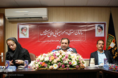 نشست خبری علی اصغر جعفری، رئیس سازمان هنری و امور سینمایی دفاع مقدس