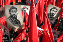 مراسم تشییع پیکر شهید محسن حججی در تهران