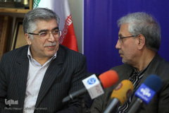  علی ربیعی، وزیر تعاون، کار و رفاه اجتماعی  و حمیدرضا طیبی، رییس جهاد دانشگاهی