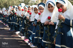 تشییع پیکرهای مطهر دو شهید گمنام دفاع مقدس در شهرک آسمان پایگاه یکم شکاری مهرآباد