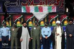 تشییع پیکرهای مطهر دو شهید گمنام دفاع مقدس در شهرک آسمان پایگاه یکم شکاری مهرآباد