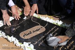 تشییع پیکرهای مطهر دو شهید گمنام دفاع مقدس در شهرک آسمان پایگاه یکم شکاری مهرآباد