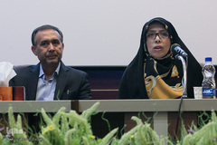  دکتر الهام امین‌زاده مشاور رئیس‌جمهور در حقوق شهروندی، دکتر توکل حبیب‌زاده عضو هیئت علمی دانشگده حقوق دانشگاه امام صادق(ع)